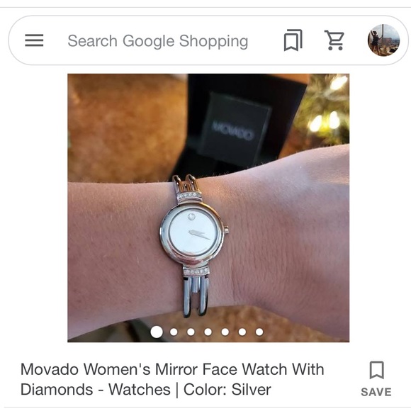 Movado Accessories Womans Movado Mirror Face Watch With Diamond